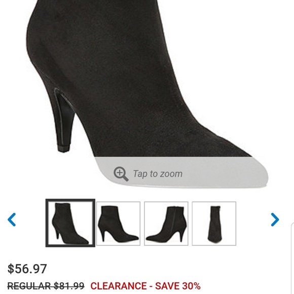 Suede pointed toe booties - Picture 3 of 3